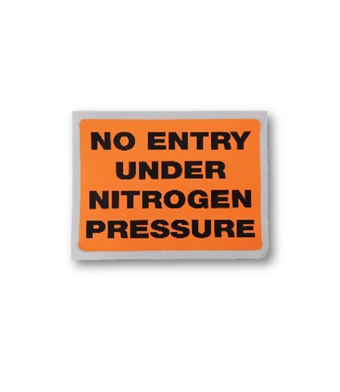 Nitrogen pressure decal: \